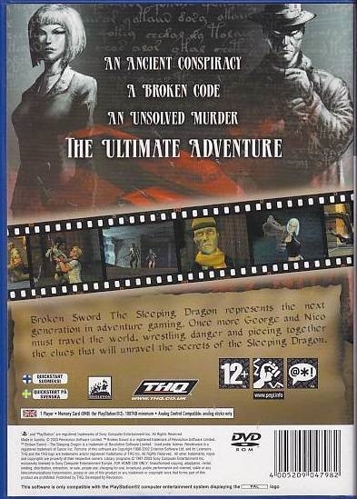 Broken Sword The Sleeping Dragon - PS2 (B Grade) (Genbrug)